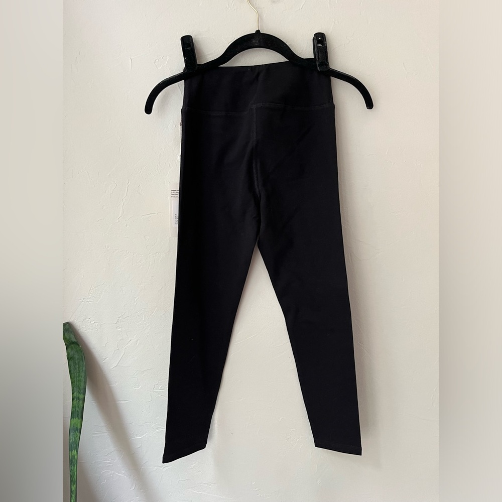 MATE THE LABEL ORGANIC STRETCH MIDI LEGGINGS IN JET BLACK XS S - Picture 6 of 6